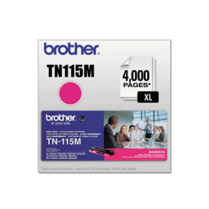 Brother TN115M High-Yield Magenta
Toner Cartridge
TONER,HIGH YIELD,MG
Model: TN115M