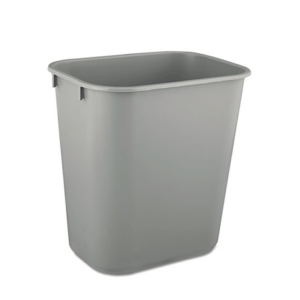 Deskside Plastic Wastebasket, Rectangular,
3.5 Gal, Gray
Item #: RCP2955GRA