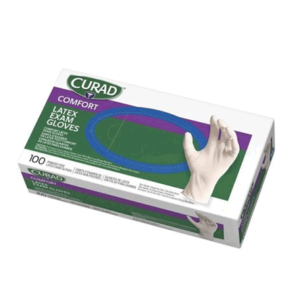 Curad CUR8104 Latex Exam Gloves
Latex Exam Gloves, Powder-Free,
Small, 100/Box
Model: CUR8104