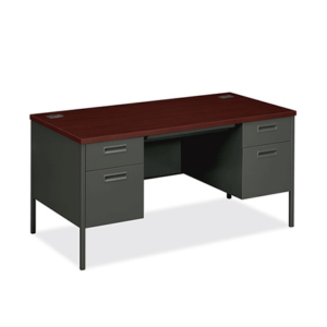 HON Metro Classic Double Pedestal Desk
Laminated Rectangle Top – Mahogany
Item #: HONP3262NS