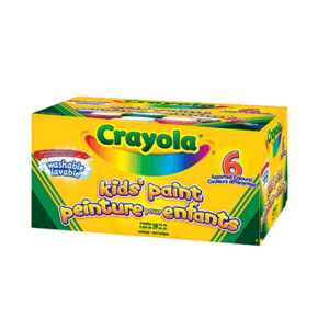 Crayola Crayola Washable Kids’ Paint Set
2 Fl Oz – 6 / Set – Yellow, White,
Orange, Green, Red, Blue
Item #: CYO541204