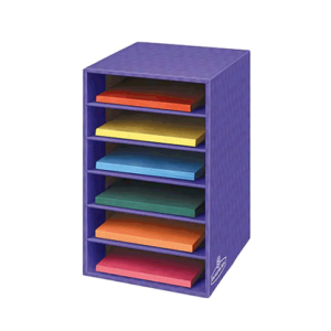 Fellowes 6-Shelf Storage Organizer,
18″H x 12″W x 13 1/4″D, Purple
Item #: 901-FEL3381201