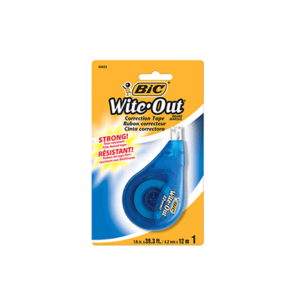 BIC® Wite-Out® Brand EZ Correct
Correction Tape, 1/6″ X 471 3/5″, White
Item #: BICWOTAPP11